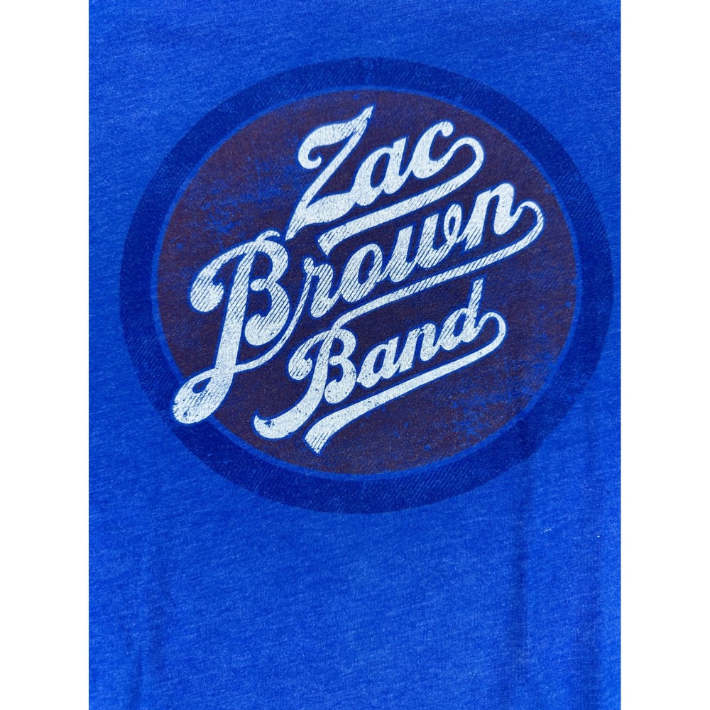 Zac Brown Band 2015 Jekyll Hyde Tour Shirt Mens Medium Blue Graphic Concert Tee